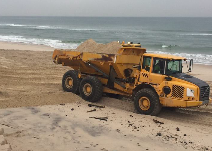 Crews began delivering sand to Ortley Beach on Thursday. (Photo: TR)