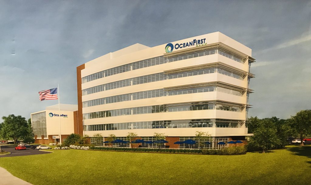 A rendering of the new headquarters of OceanFirst Bank, approved by the Toms River planning board. (Photo: Daniel Nee)