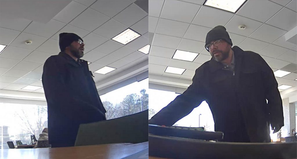 The suspect in the Dec. 21, 2016 robbery of a TD Bank branch in Toms River. (Photo: TRPD)