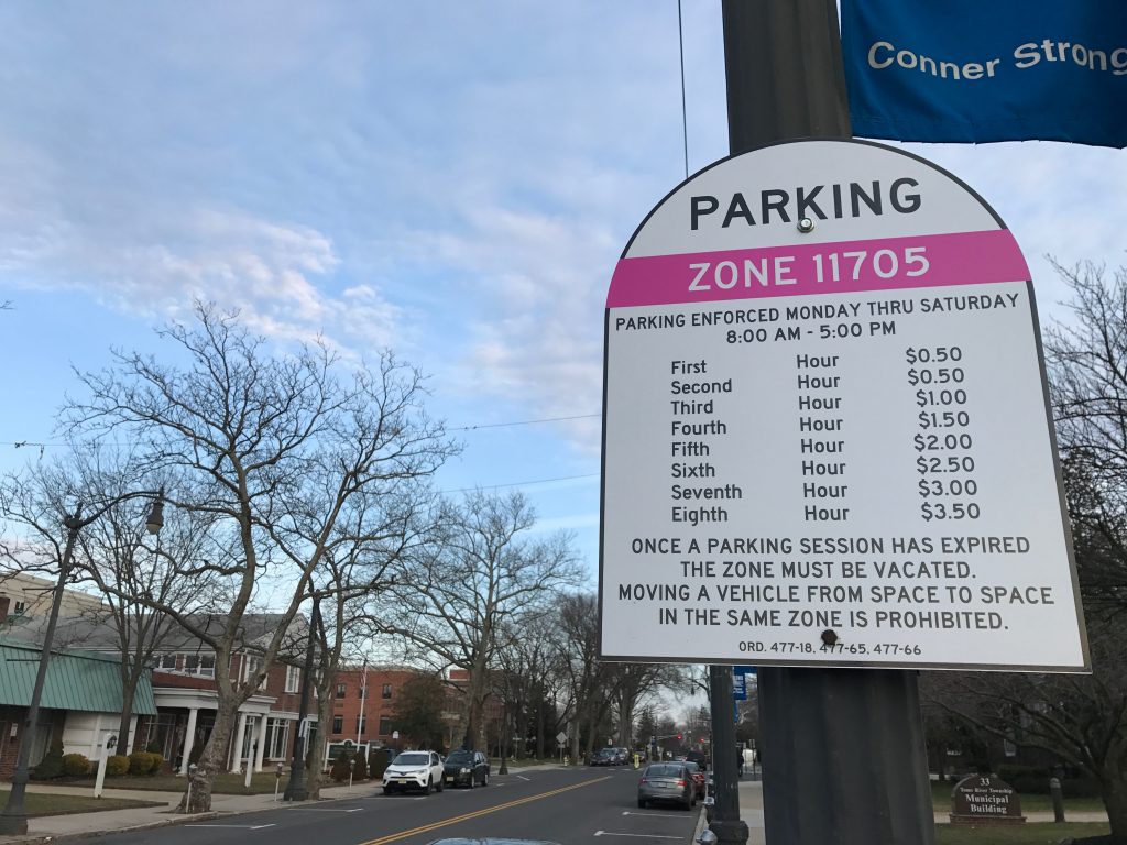 A parking regulation sign in downtown Toms River. (Photo: Daniel Nee)