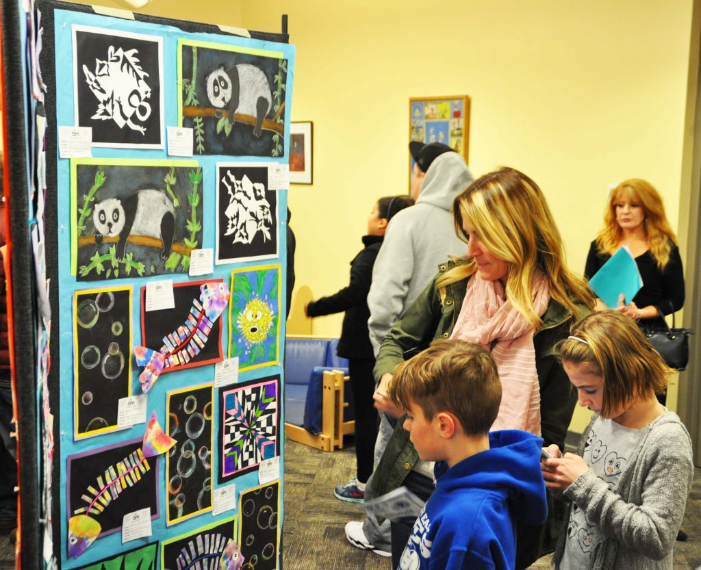 Students, parents and teachers came out in force on the evening of March 6 to the Toms River branch of the Ocean County Library to take in the view of various displays of artwork that showcased the talent of students from Toms River Regional schools.