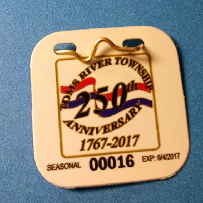 Toms River Beach Badge, 2017. (File Photo)