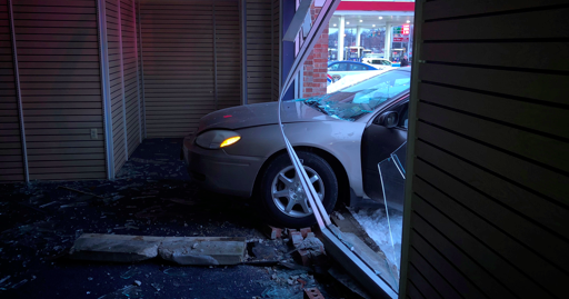 A car plows into a building in Toms River, Jan. 10, 2017. (Photo: TRPD)