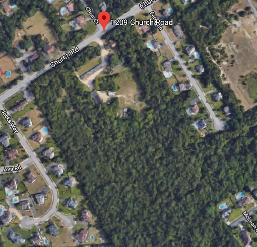 The Church Road property that will be converted into 24 residential lots. (Credit: Google Maps)