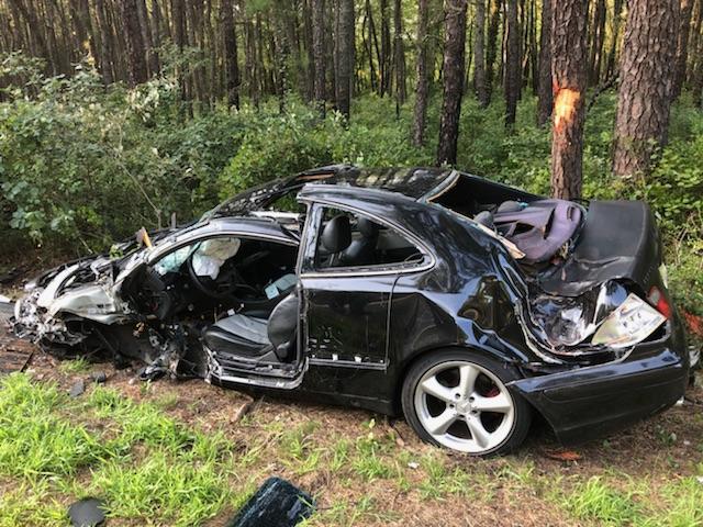 One of the vehicles involved in an Aug. 6, 2018 crash in Whiting. (Photo: Manchester Twp. Police)