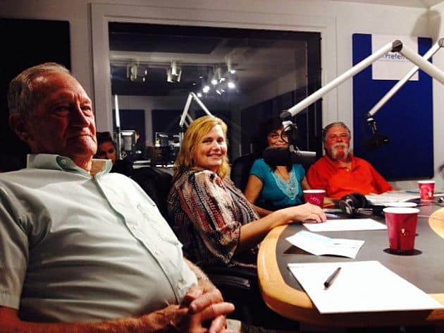 Ken Langdon (left) at the WOBM radio studios. (Photo: Townsquare Media via Jersey Shore Online)