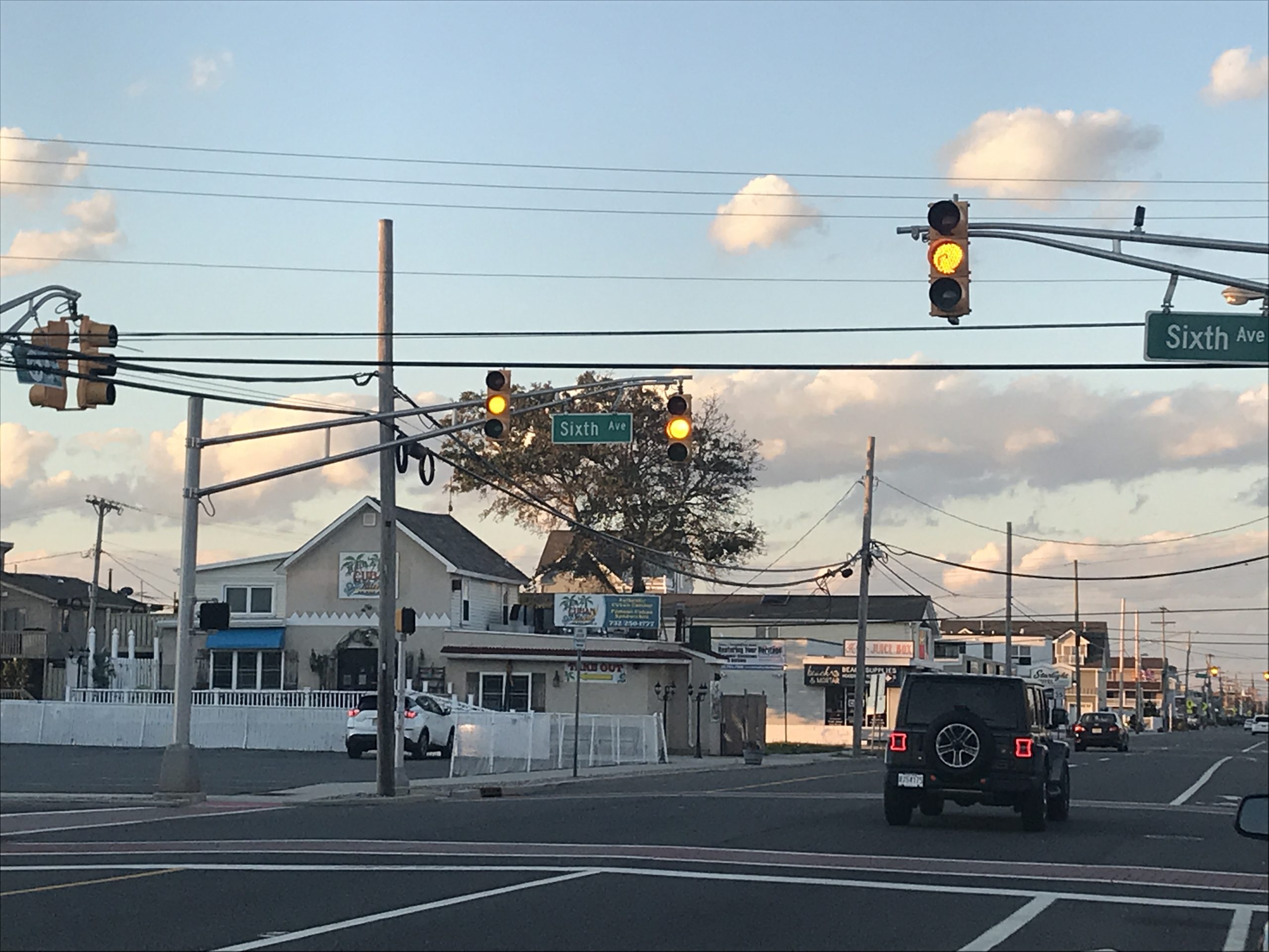 The intersection of Sixth Ave. and Route 35 north in Ortley Beach. (Photo: Daniel Nee)