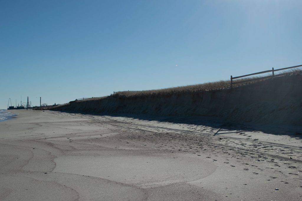 Dune damage and beach erosion following the Feb. 1-3, 2021 nor'easter. (Photo: Daniel Nee)