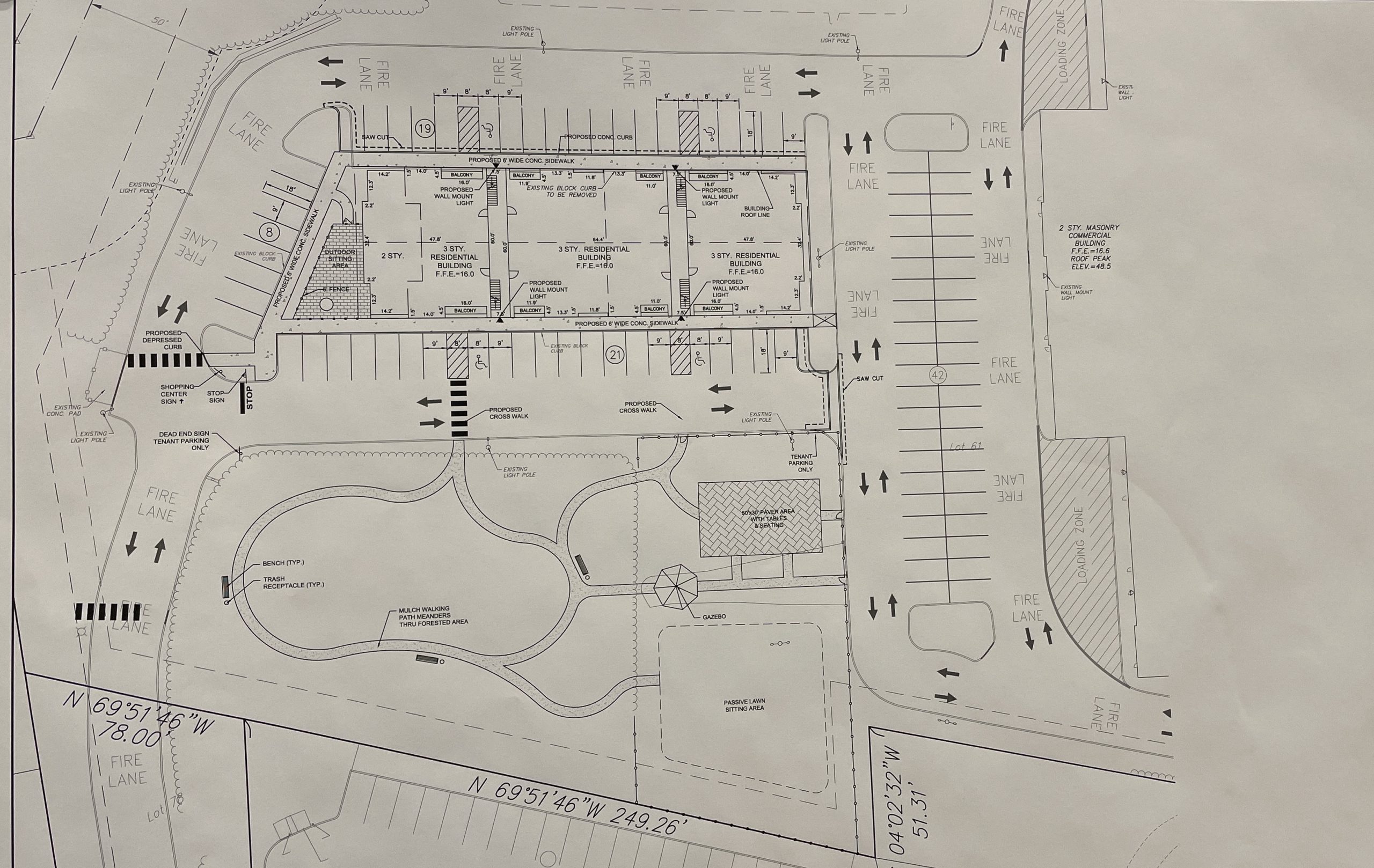 A site plan layout for a proposed condominium development at the Buy Rite Shopping Center in Silverton.  (Photo: Daniel Nee)