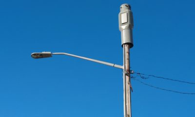 A small cell 5G node installed along Route 35 in Lavallette, March 2022. (Photo: Daniel Nee)