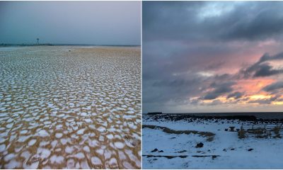Beaches in New Jersey (left) and Iceland (right) compared. (Photos: Daniel Nee)