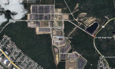 Solar arrays installed on portions of the former Ciba-Geigy site in Toms River, N.J. (Credit: Google Earth)
