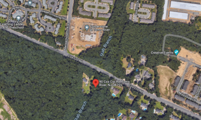 The location where half of a 48-home development was approved in Toms River, Sept. 2022. (Credit: Google Maps)