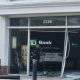 A car crashes into the TDBank branch on Route 9 in Toms River, Jan. 18, 2023. (Credit: Ocean County Scanner News)