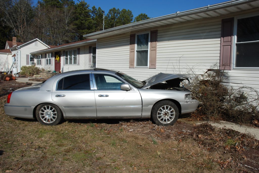 A vehicle strikes a home in Manchester, N.J., Feb. 8, 2023. (Photo: Manchester Police Department)