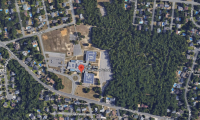 A swath of undeveloped land near Silver Bay Elementary School, Toms River, which could be preserved with township funds. (Credit: Google Maps)