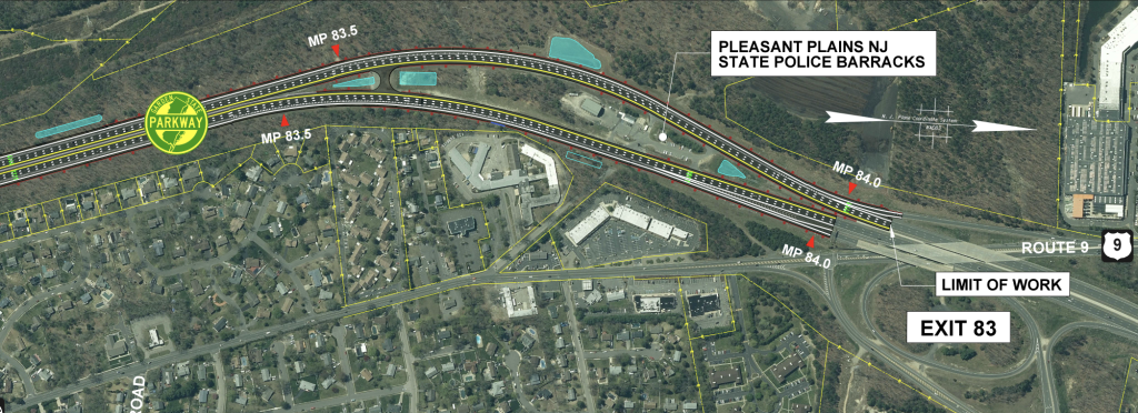 Proposed changes to the Garden State Parkway interchanges in the Toms River area. (Credit: NJ Turnpike Authority)