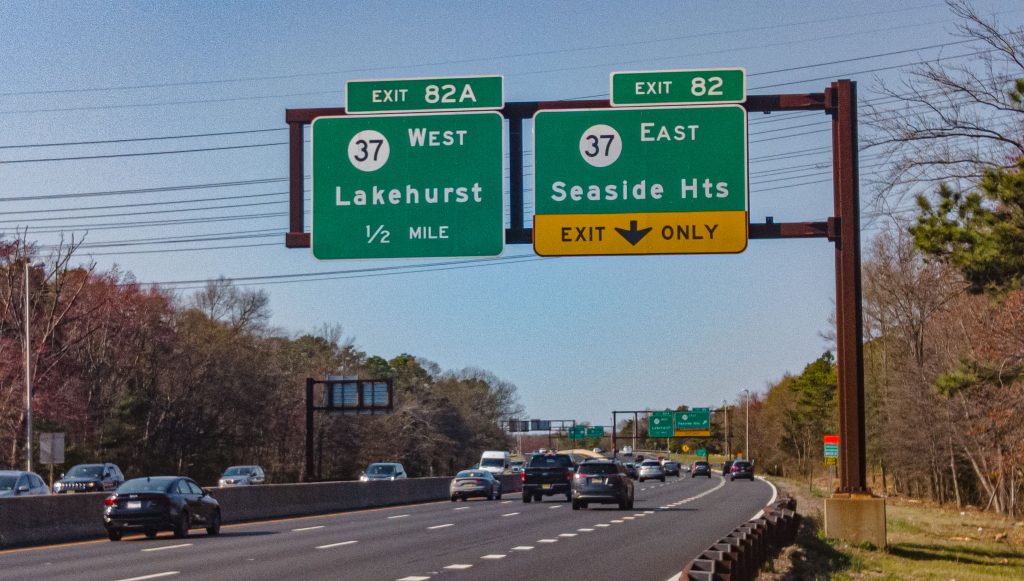 Garden State Parkway interchange 82. (Photo: Daniel Nee/Shorebeat)