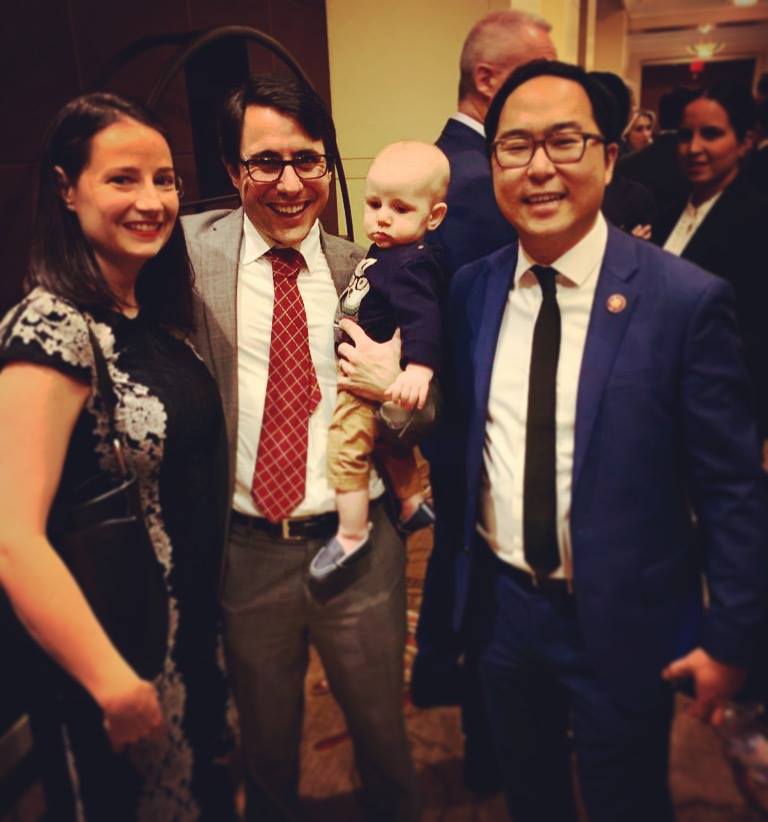 Mayoral candidate Ben Giovine and his family with U.S. Rep. Any Kim. (Photo: Ben Giovine)