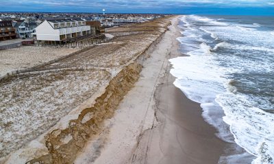 Dune 'cliffs' return in Ortley Beach following the Jan. 9-10, 2024 coastal storm. (Photo: Shorebeat)