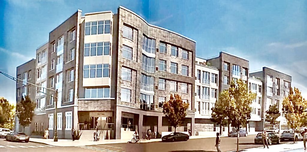 A 64-unit mixed-use complex proposed for downtown Toms River, April 2024. (Photo: Planning Document)