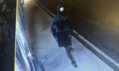A thief walks down a Toms River street with a safe stolen from Breakin' Bread Italian Eatery on Fischer Boulevard. (Photo: Breakin' Bread)